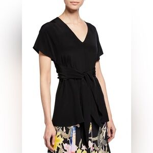 Diane Von Furstenberg Lizzie Tie Waist Top